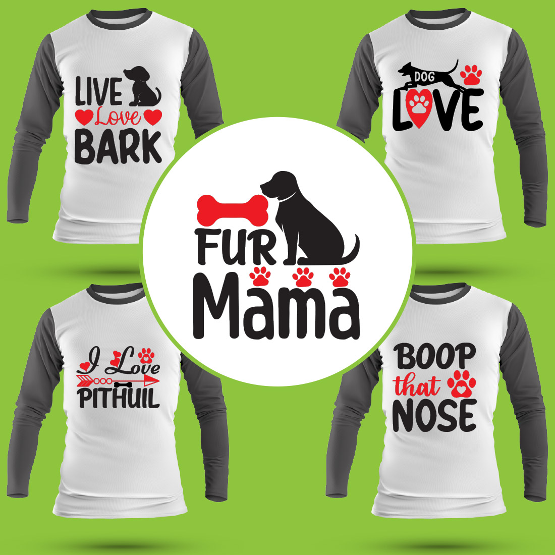 Dog T Shirt Designs Bundle cover image.