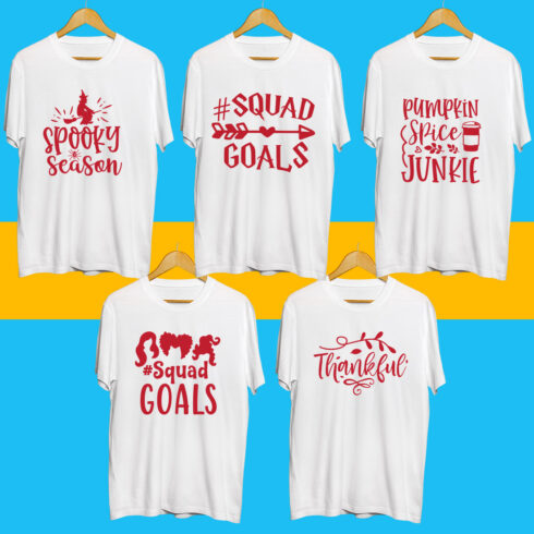 Halloween SVG T Shirt Designs Bundle cover image.