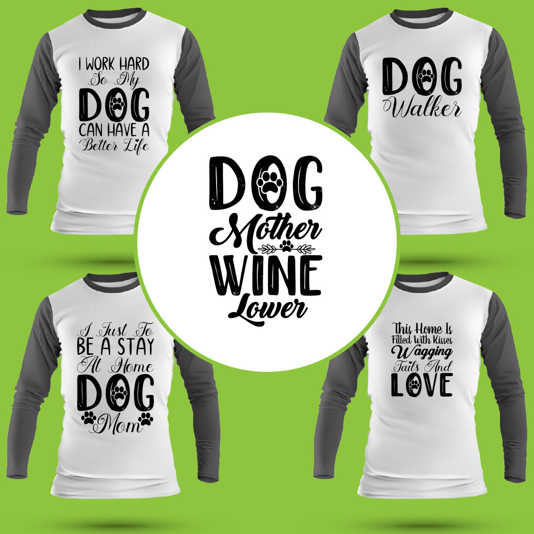 Dog T Shirt Designs Bundle cover image.