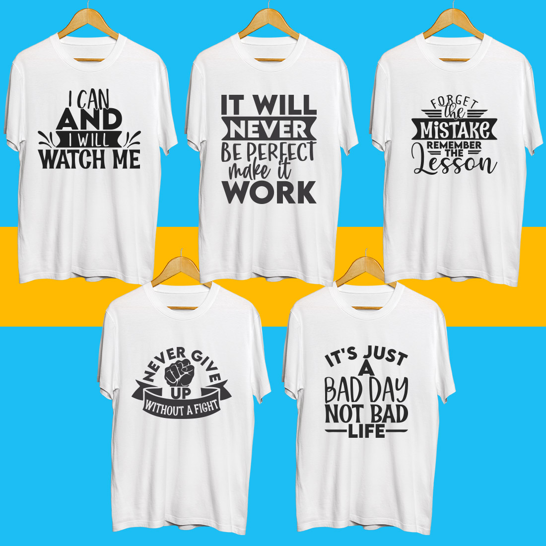 Inspiration SVG T Shirt Designs Bundle cover image.