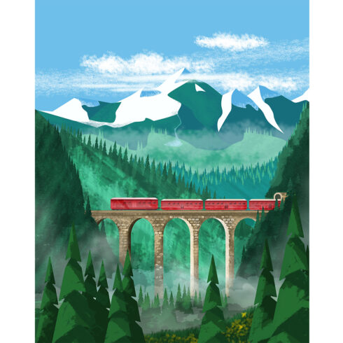 Landscape illustration cover image.