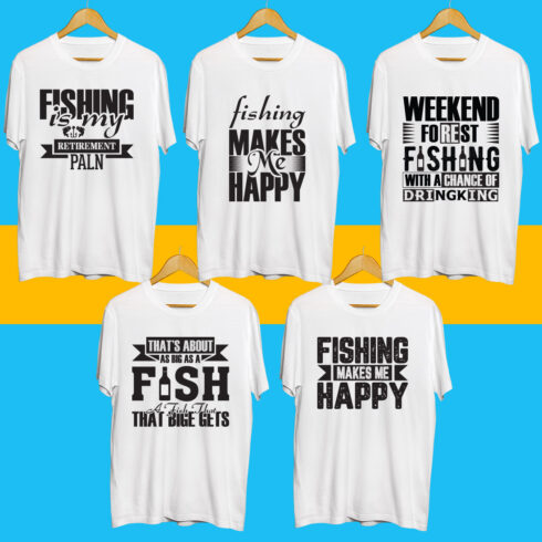 Fishing SVG T Shirt Designs Bundle cover image.