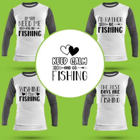 Fishing T Shirt Designs Bundle cover image.