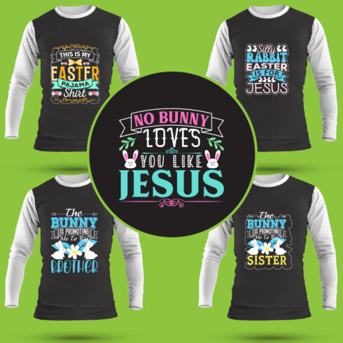 Easter T Shirt Designs Bundle cover image.