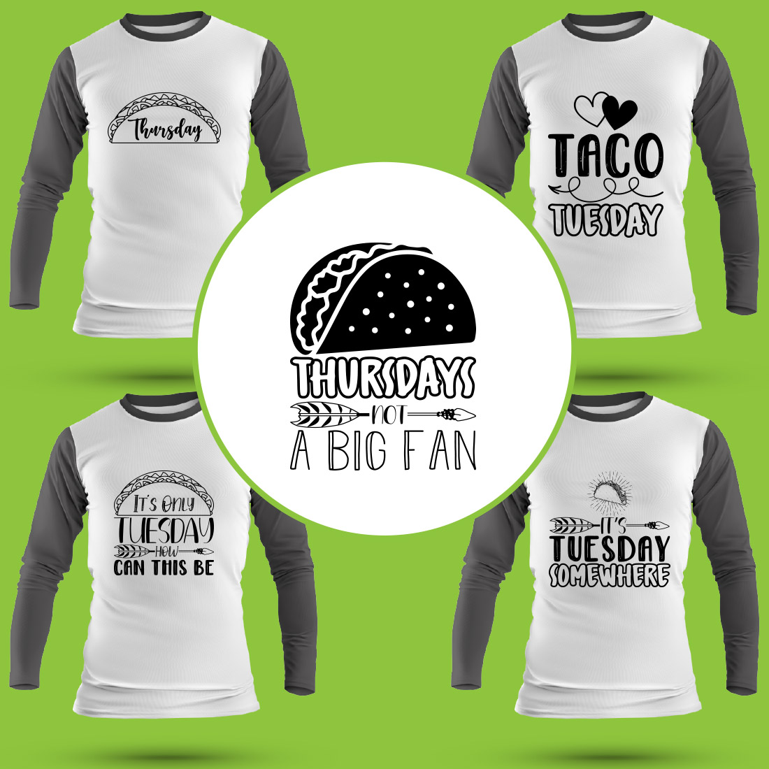 Giving Tuesday T Shirt Designs Bundle preview image.