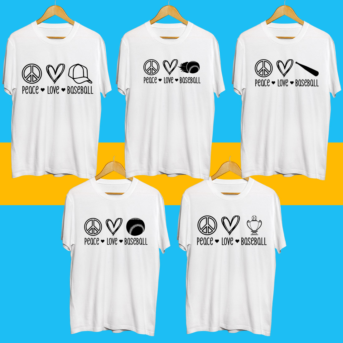 Peace love SVG Bundle preview image.