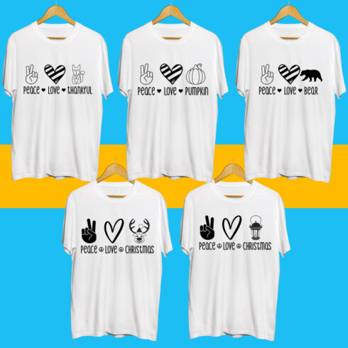 Peace love SVG Bundle cover image.
