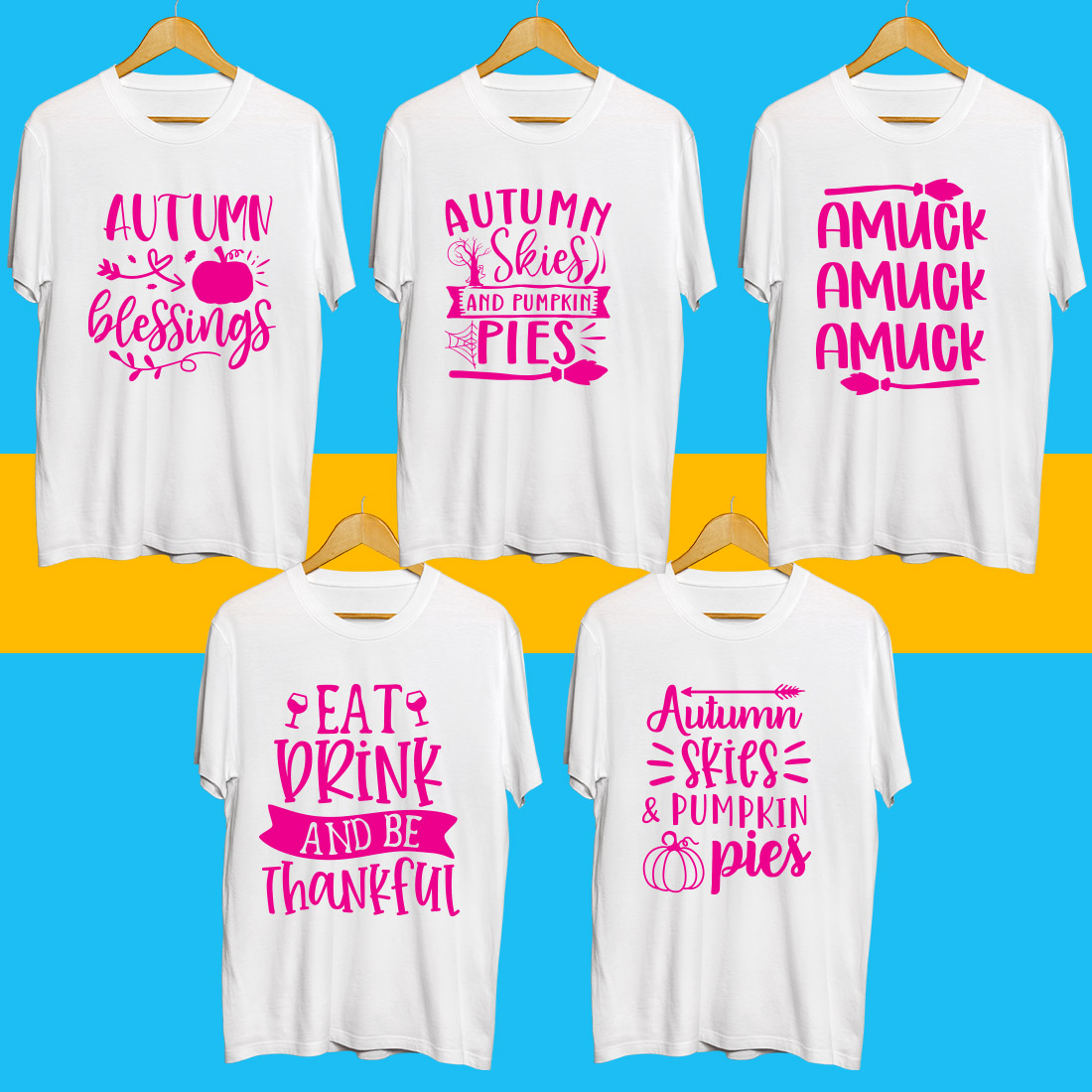 Halloween SVG T Shirt Designs Bundle preview image.