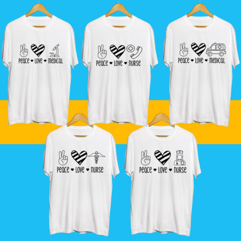 Peace love SVG Bundle cover image.