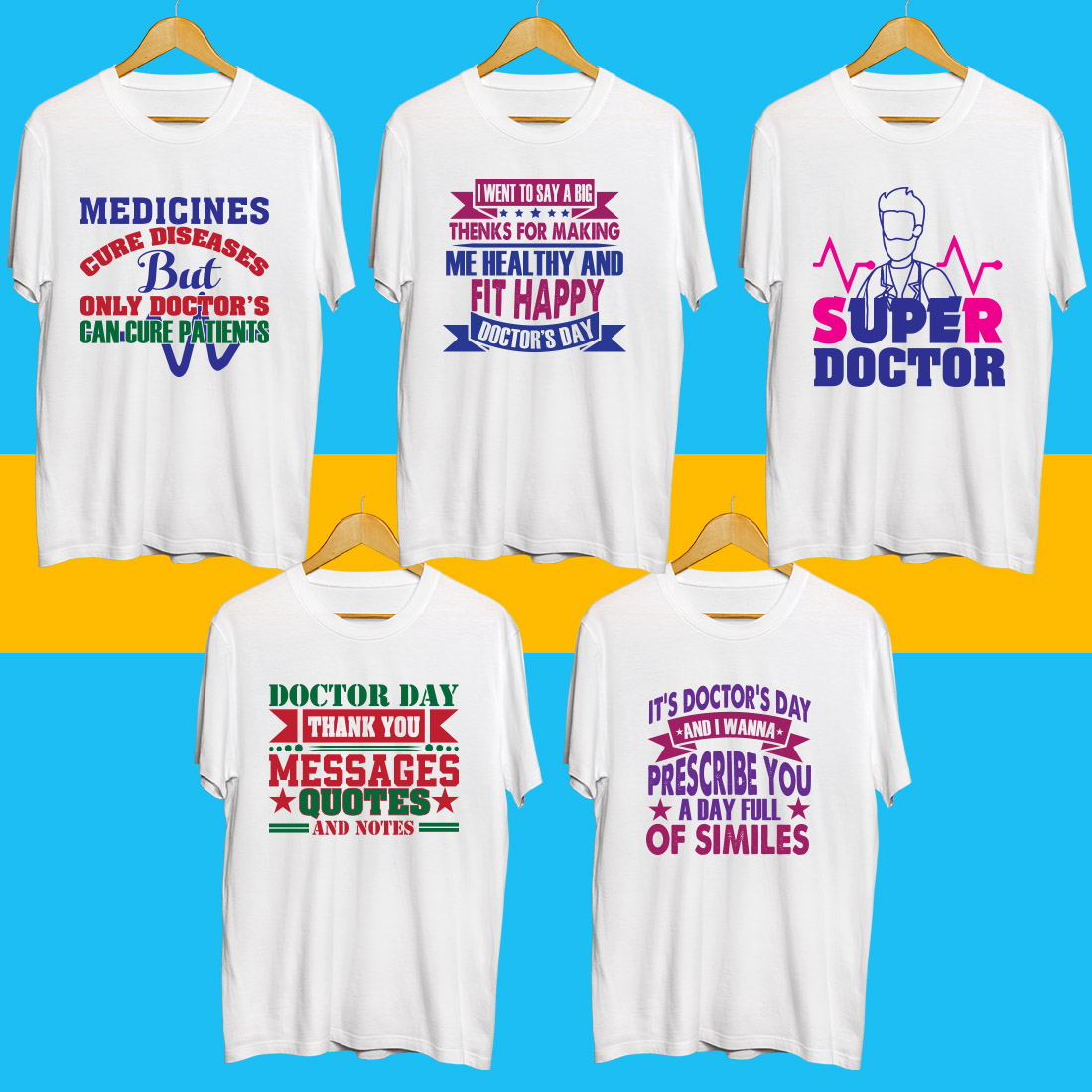 Doctor SVG T Shirt Designs Bundle preview image.