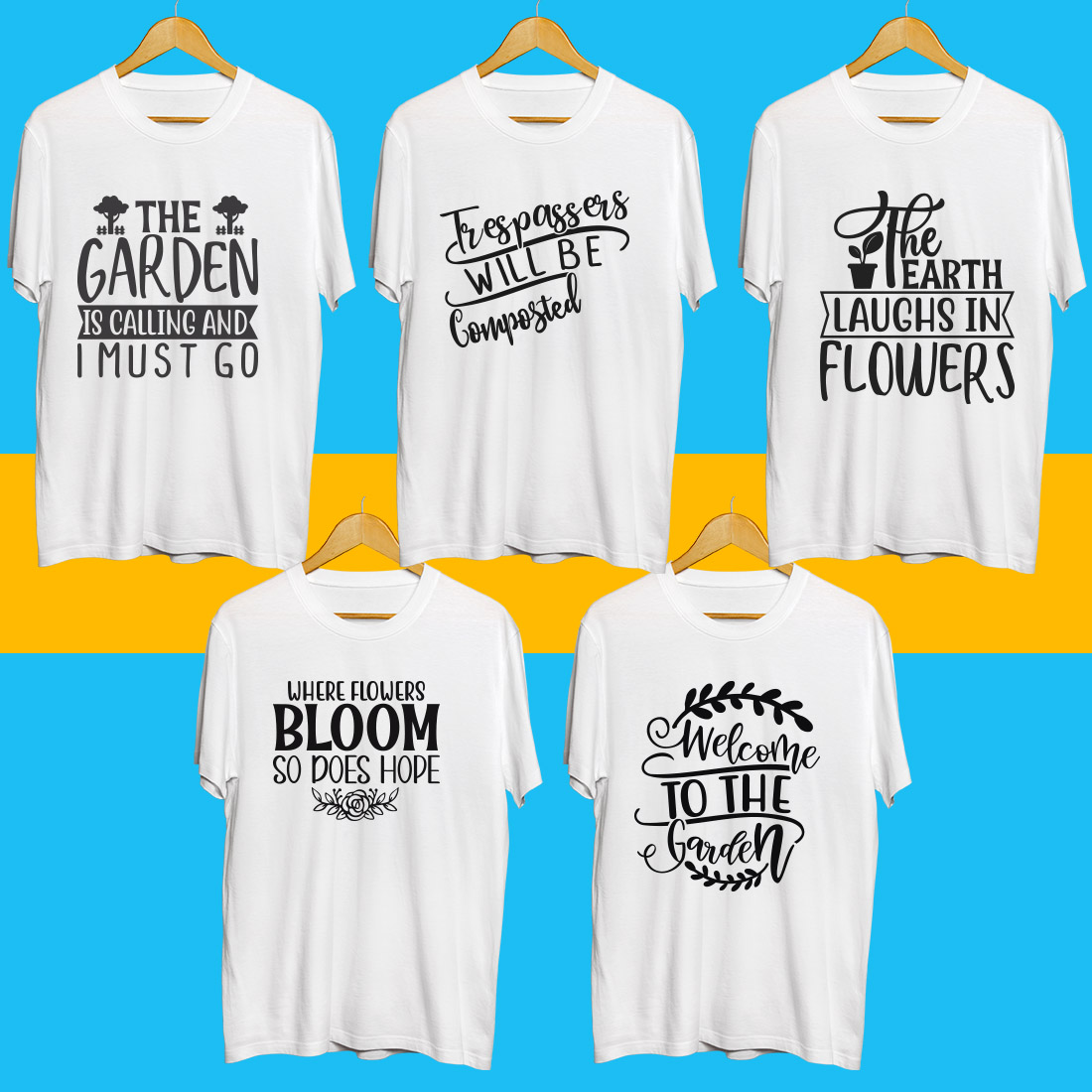 Gardening SVG T Shirt Designs Bundle preview image.