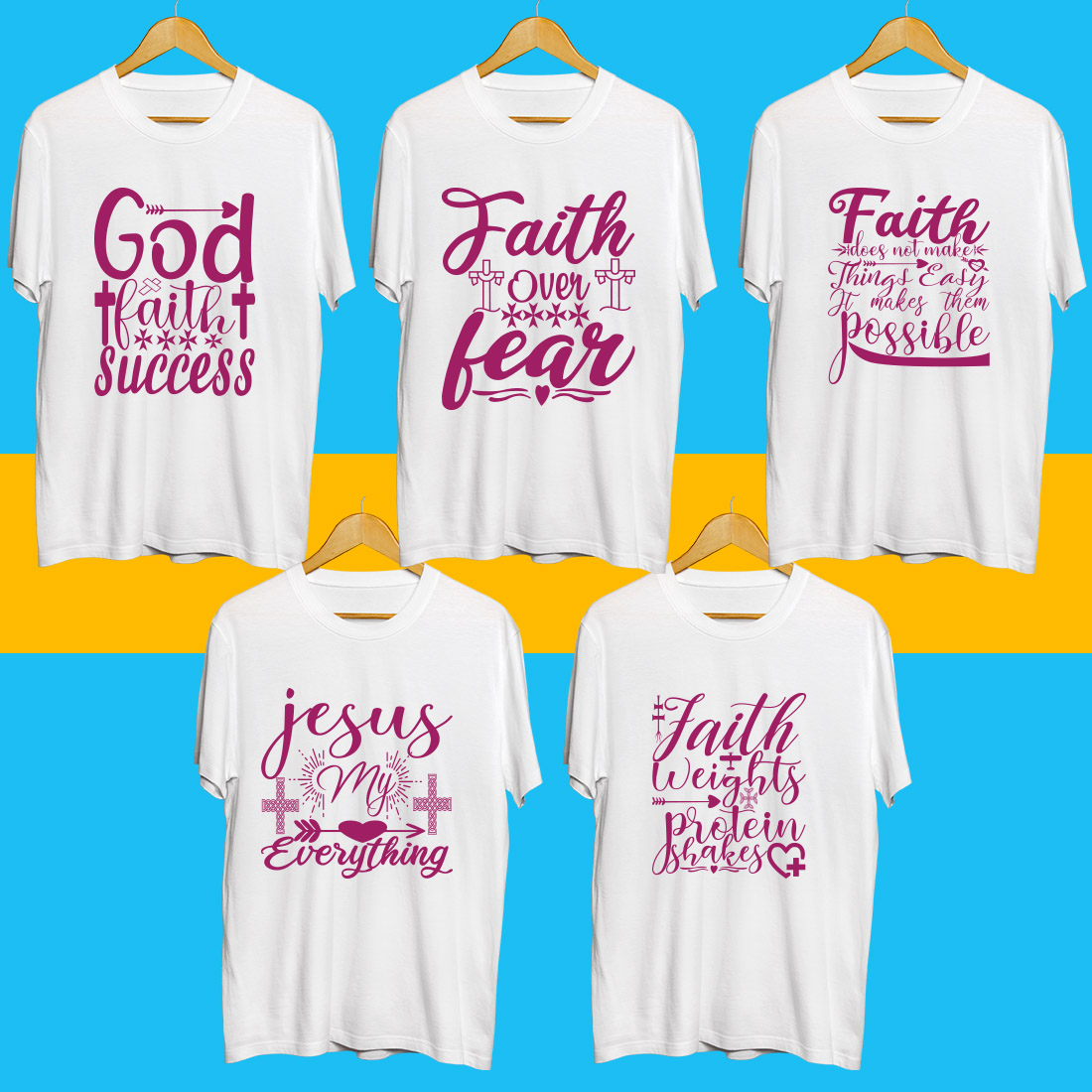 Jesus SVG T Shirt Designs Bundle preview image.