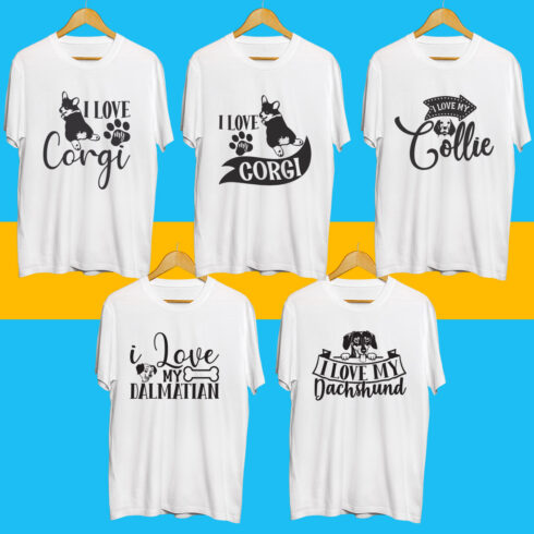 Dog SVG T Shirt Designs Bundle cover image.