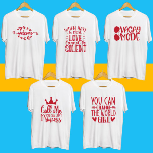 Inspiration SVG T Shirt Designs Bundle cover image.
