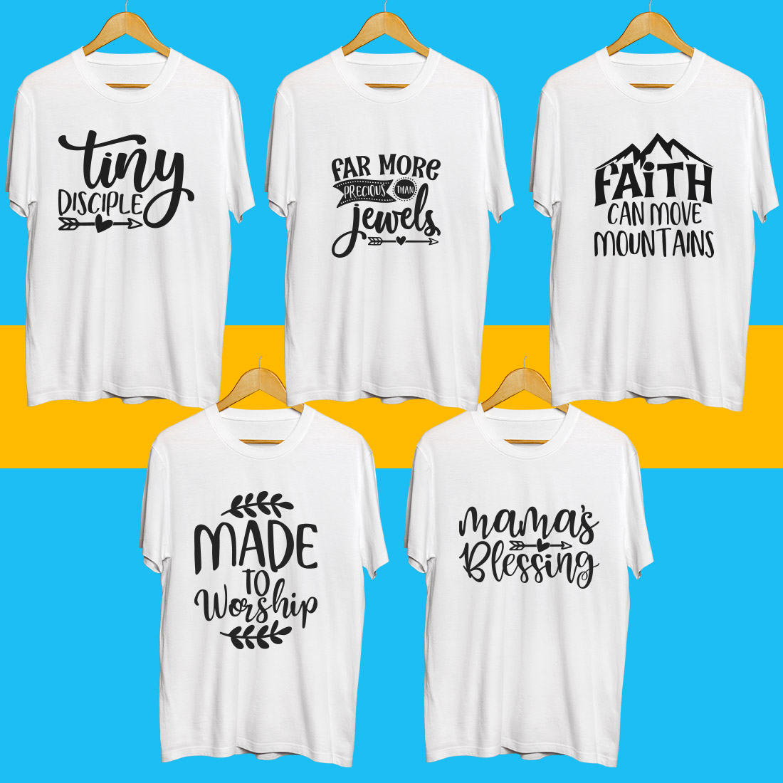 Halloween SVG T Shirt Designs Bundle preview image.