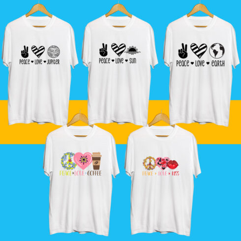 Peace love SVG Bundle cover image.
