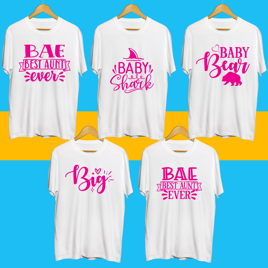 Family SVG T Shirt Designs Bundle preview image.