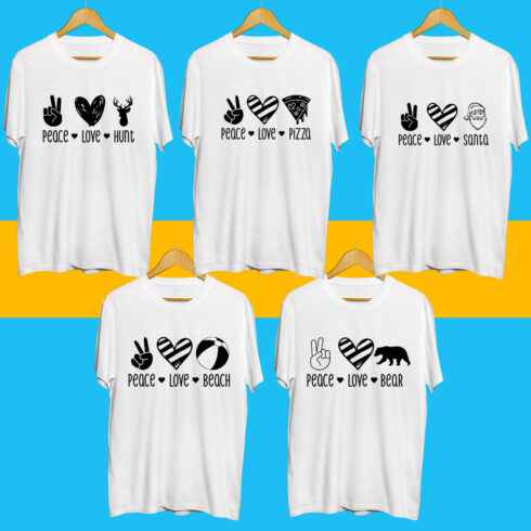 Peace love SVG Bundle cover image.