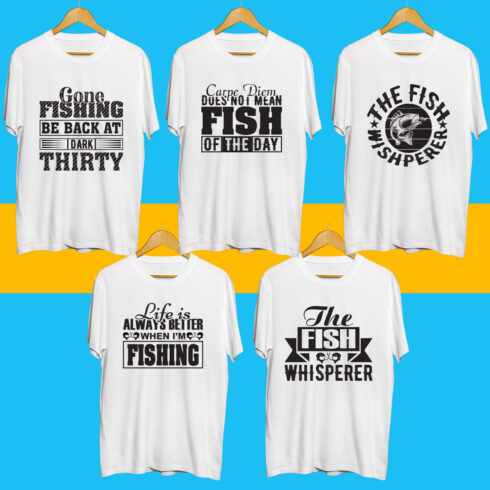 Fishing SVG T Shirt Designs Bundle cover image.