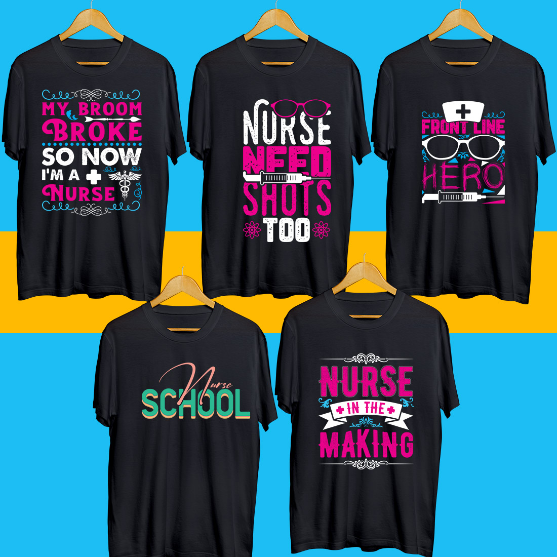 Nurse SVG Bundle preview image.
