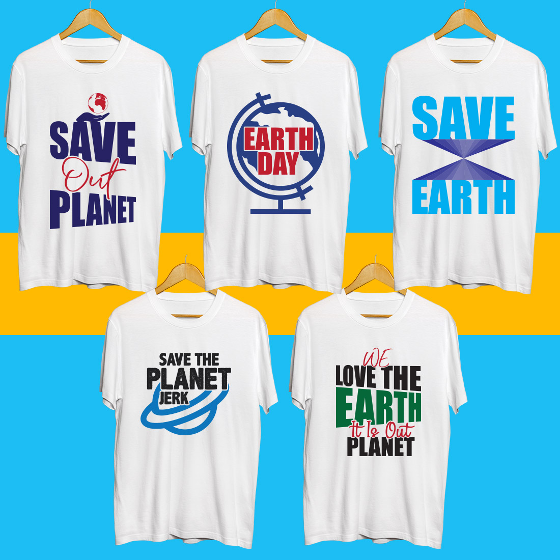 Earth day SVG T Shirt Designs Bundle preview image.