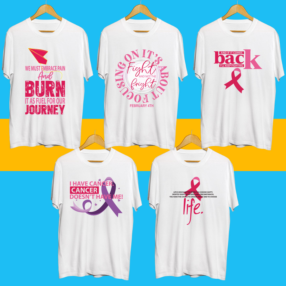 Cancer day SVG Bundle cover image.