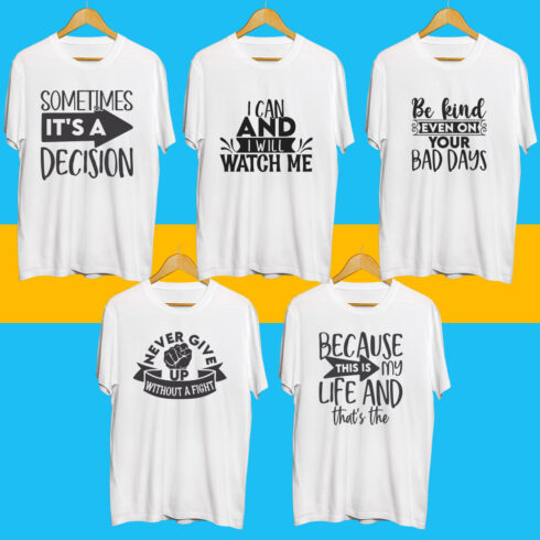 Inspiration SVG T Shirt Designs Bundle cover image.