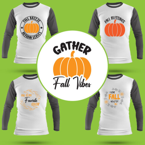 Fall T Shirt Designs Bundle cover image.