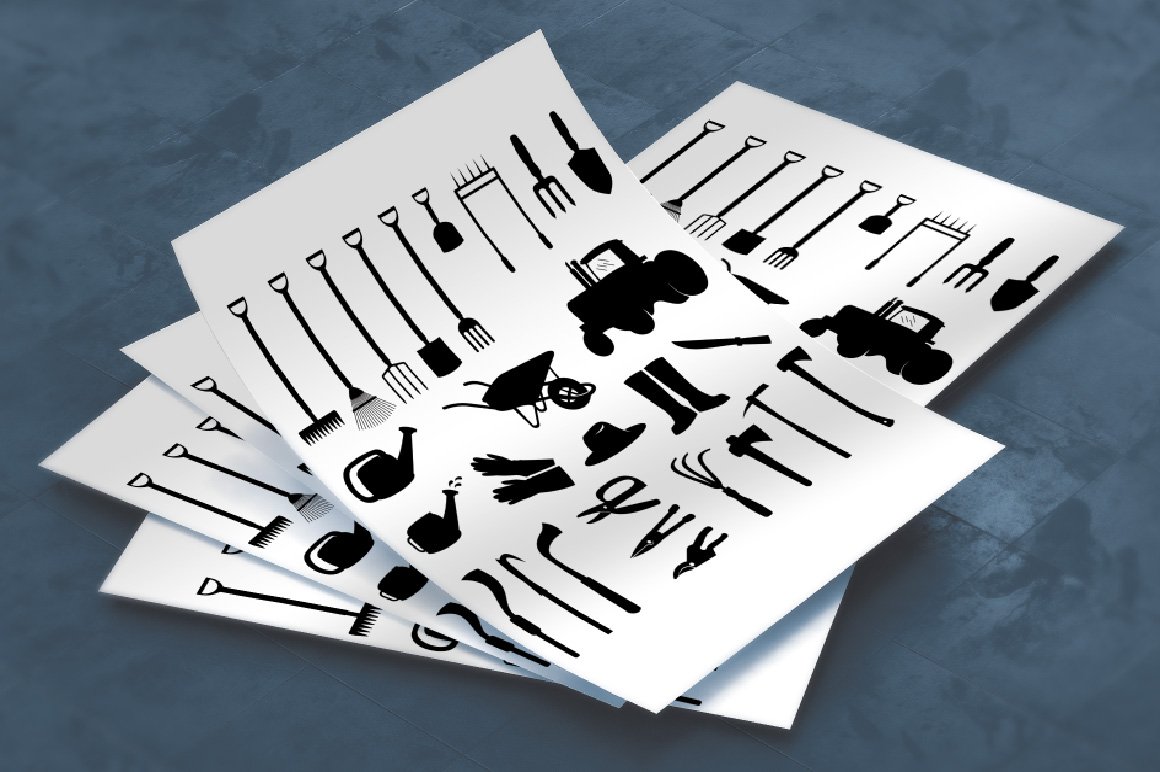 Gardening Equipment Tools Silhouette preview image.