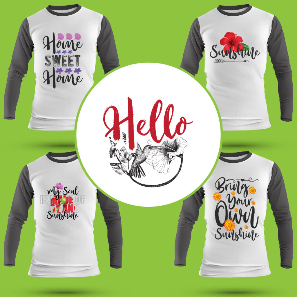 Flower SVG T Shirt Designs Bundle - MasterBundles