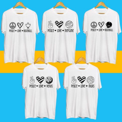 Peace love SVG Bundle cover image.
