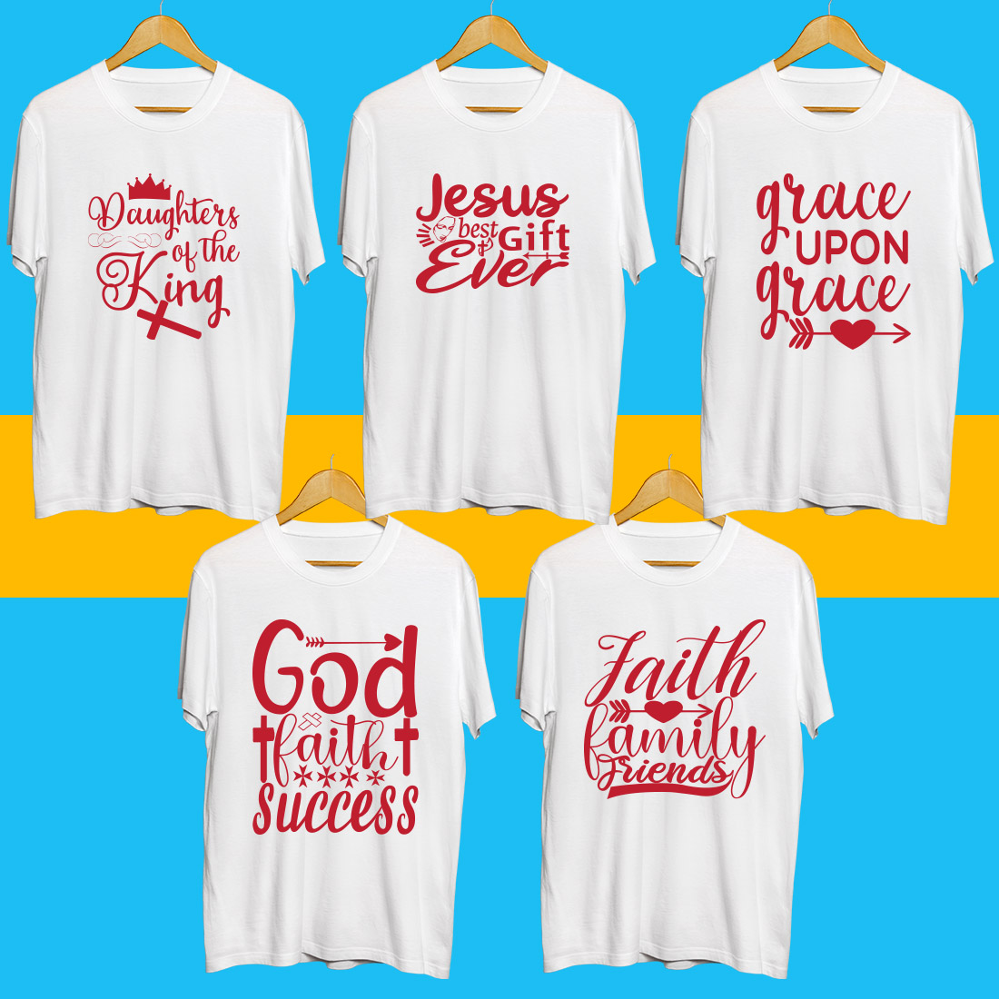 Jesus SVG T Shirt Designs Bundle preview image.