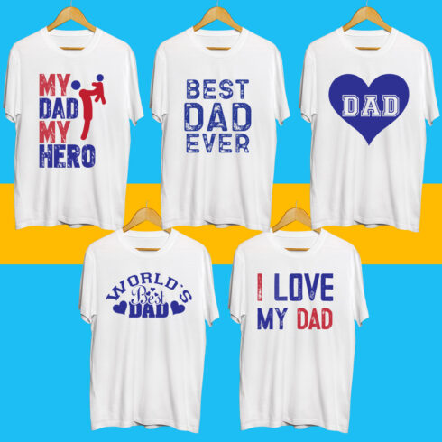 Dad SVG T Shirt Designs Bundle cover image.