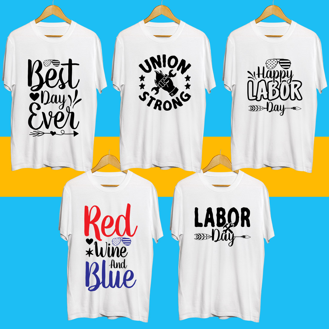Labor day SVG Bundle preview image.