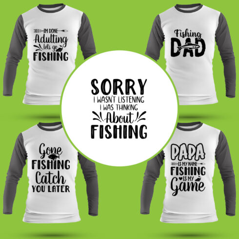 Fishing T Shirt Designs Bundle cover image.