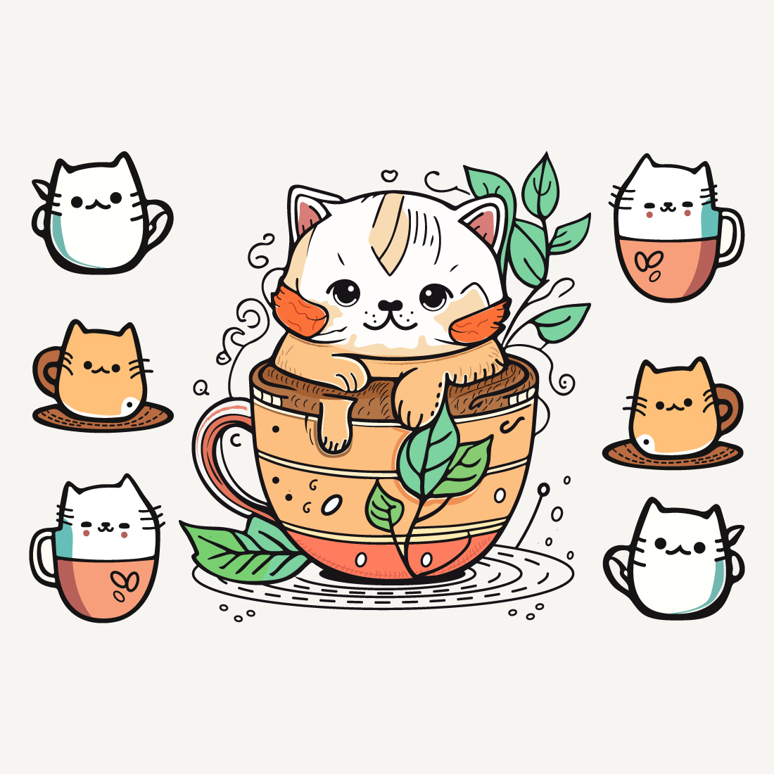 Cute Coffee Cup Illustration Graphic by MikeToon Studio · Creative