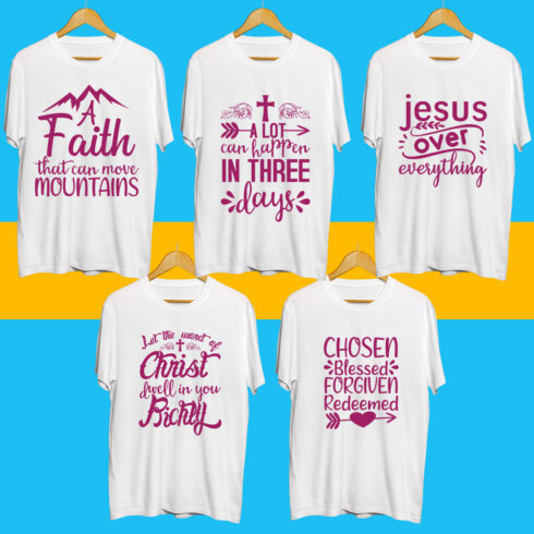 Jesus SVG T Shirt Designs Bundle cover image.