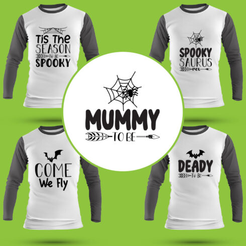 Halloween T Shirt Designs Bundle cover image.