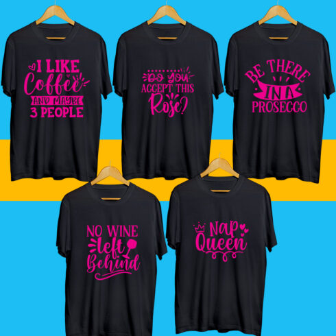 Funny SVG T Shirt Designs Bundle cover image.