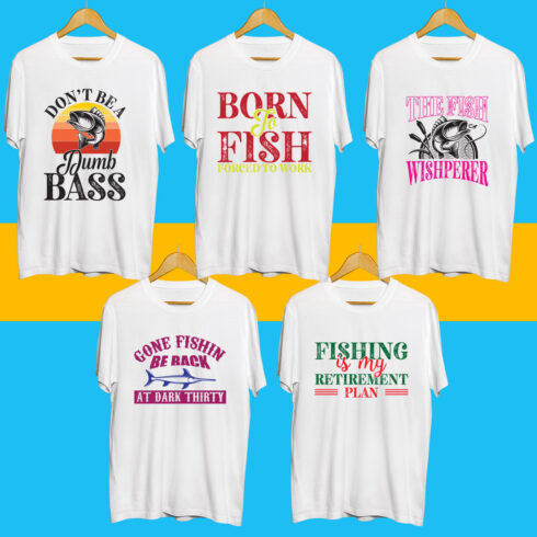 Fishing SVG T Shirt Designs Bundle cover image.