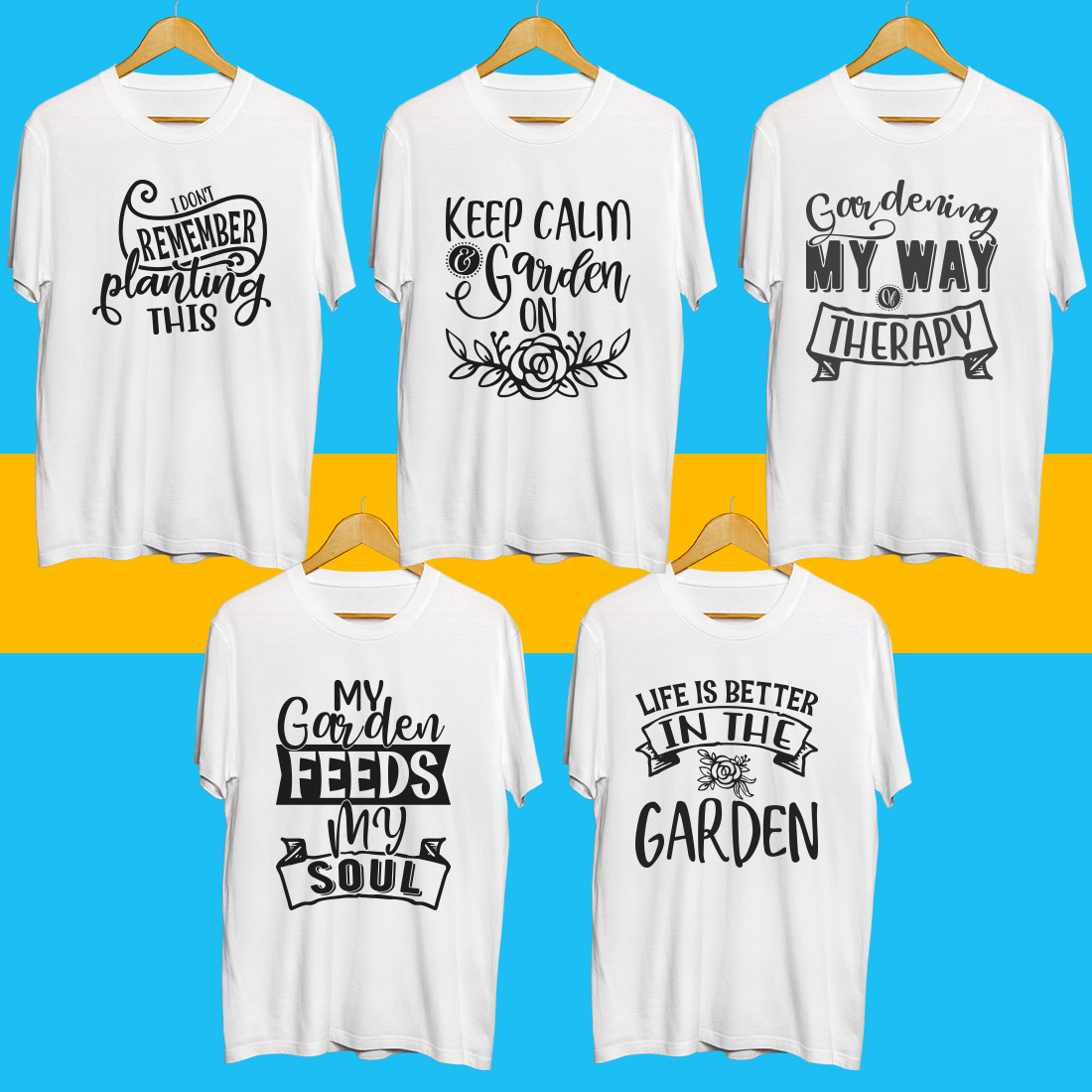 Gardening SVG T Shirt Designs Bundle preview image.