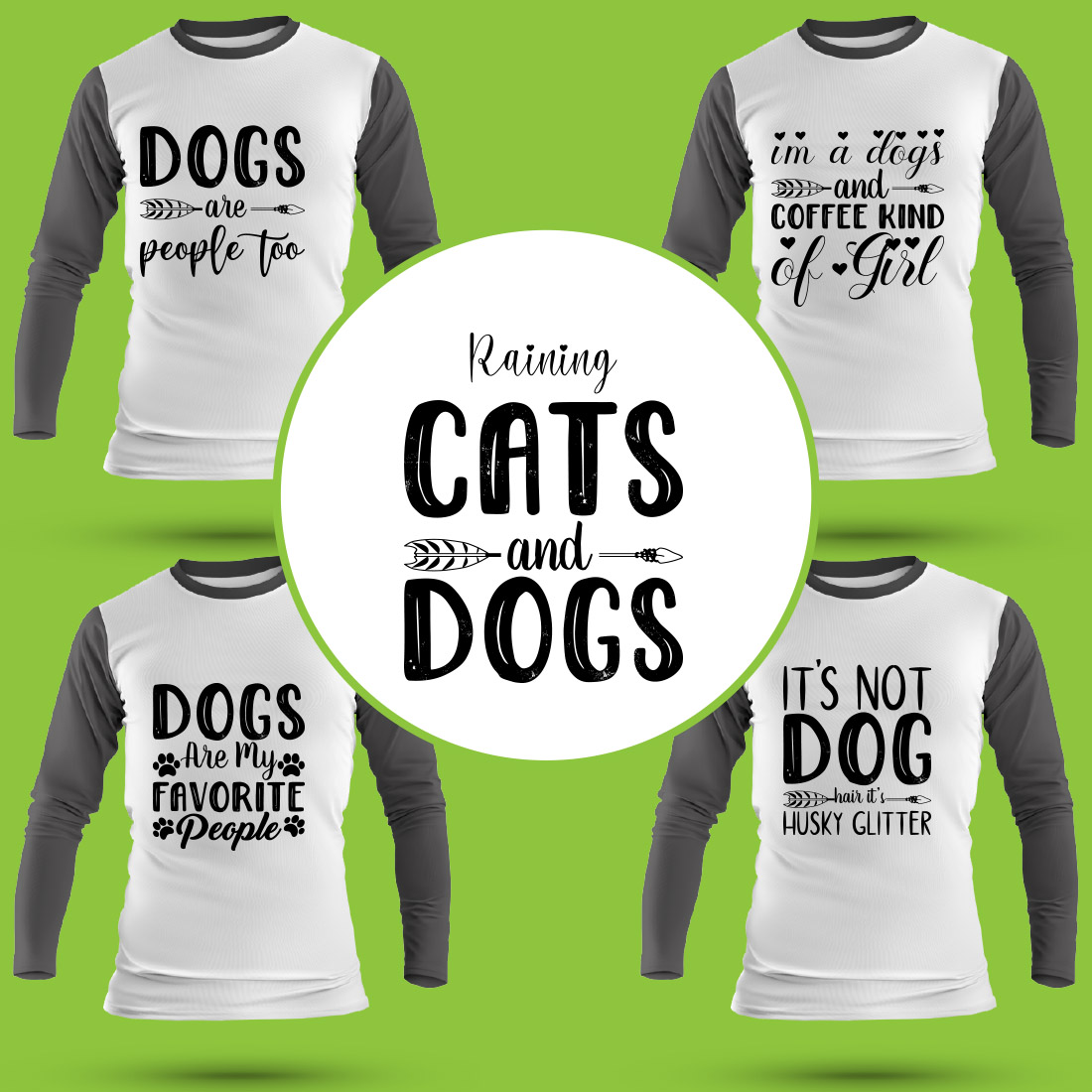 Dog T Shirt Designs Bundle preview image.