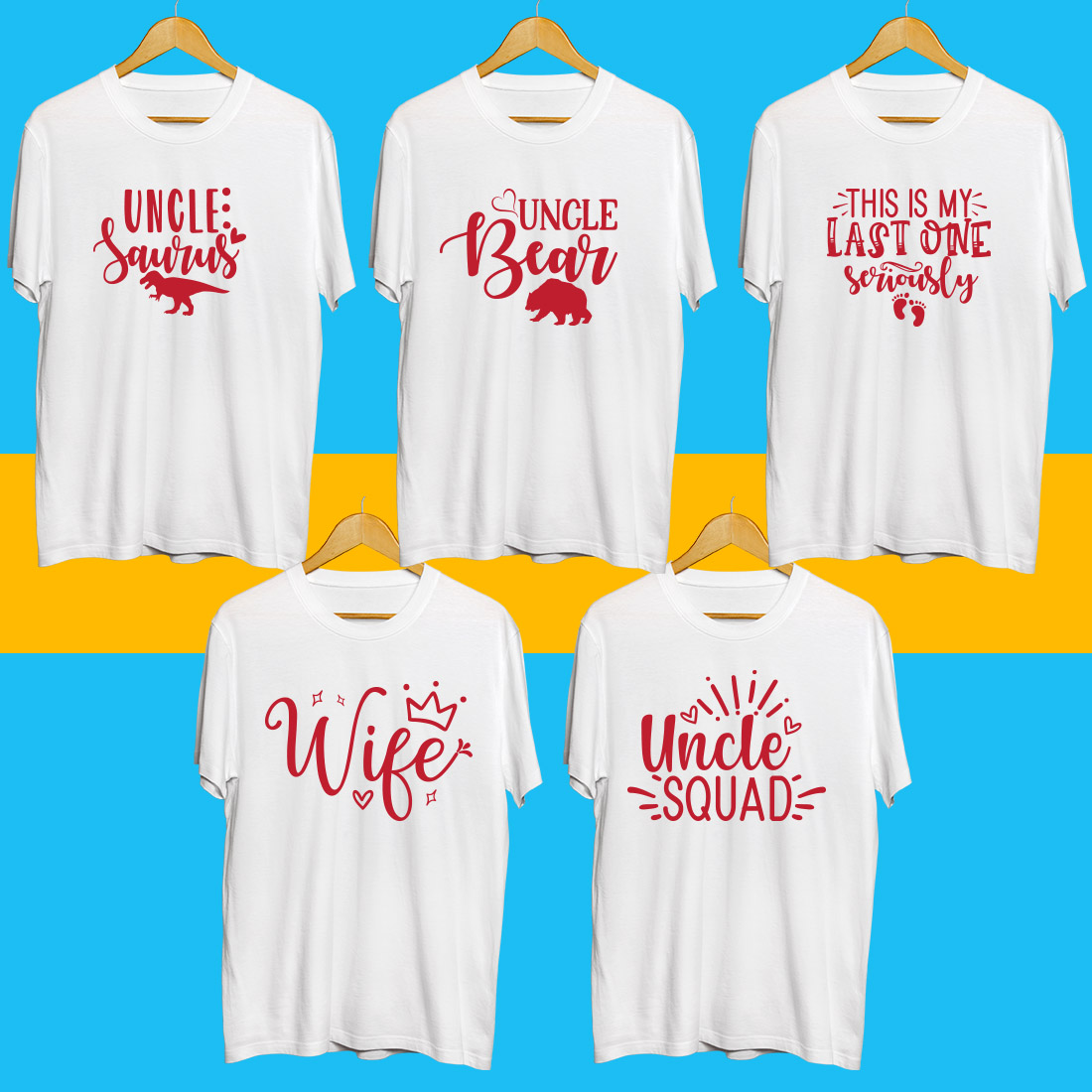 Family SVG T Shirt Designs Bundle preview image.