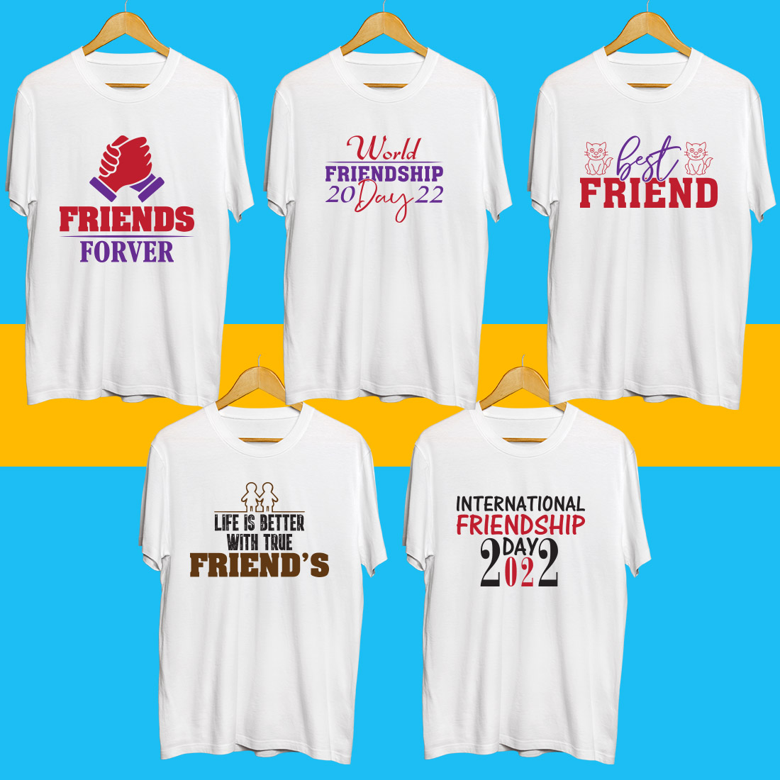 Friendship Day T Shirt Bundle preview image.