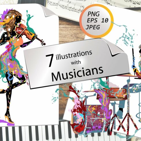 Abstract musicians. cover image.