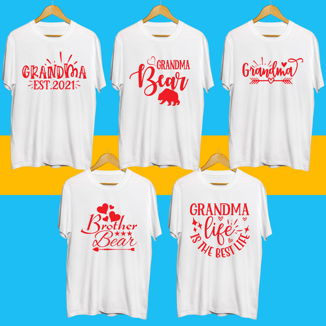 Family SVG T Shirt Designs Bundle preview image.