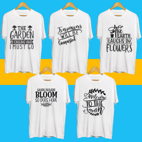 Gardening SVG T Shirt Designs Bundle cover image.