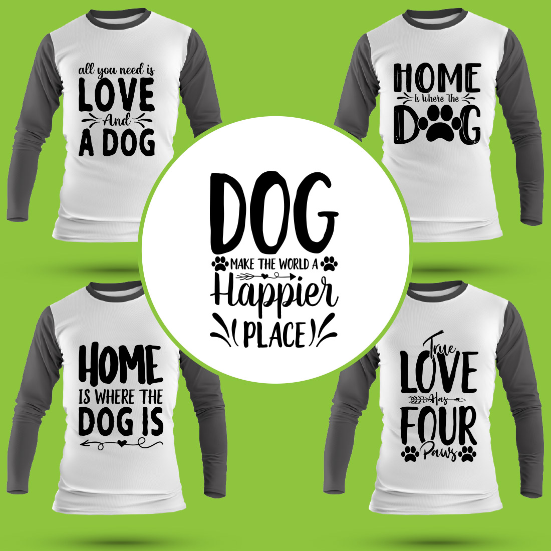 Dog T Shirt Designs Bundle cover image.