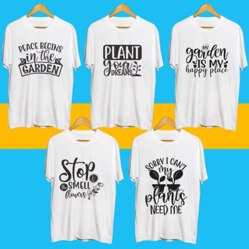 Gardening SVG T Shirt Designs Bundle cover image.