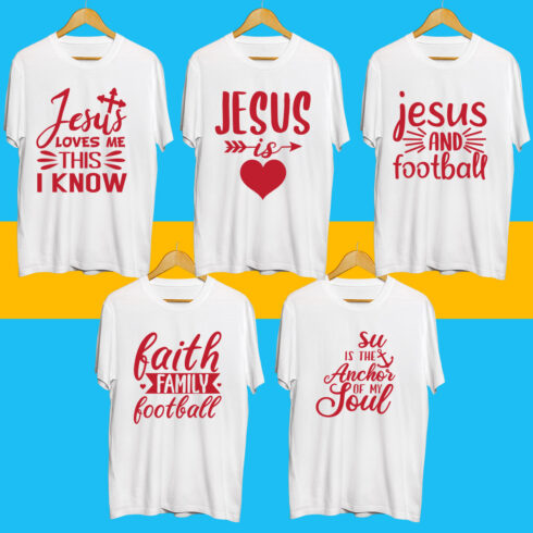 Jesus SVG T Shirt Designs Bundle cover image.